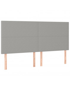 Giroletto a Molle con Materasso Grigio Chiaro180x200 cm Tessuto