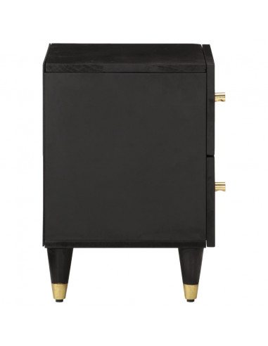 Comodini 2pz 40x33x46 cm in Legno Massello di Mango