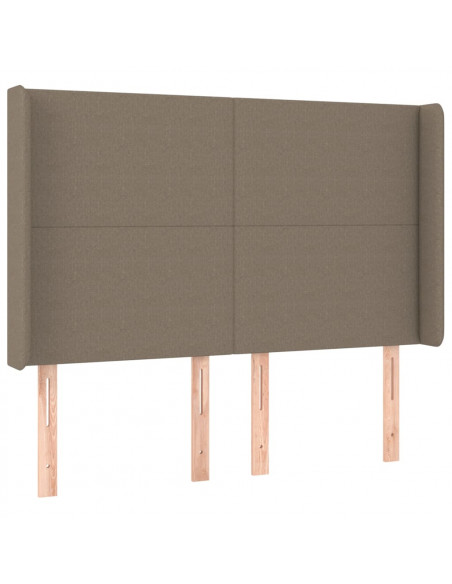 Giroletto a Molle con Materasso Tortora 140x200 cm in Tessuto