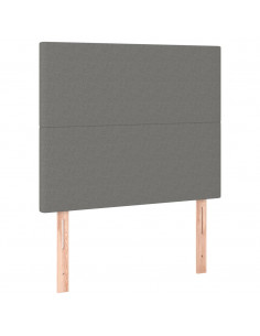 Giroletto a Molle con Materasso Grigio Scuro 80x200 cm Tessuto