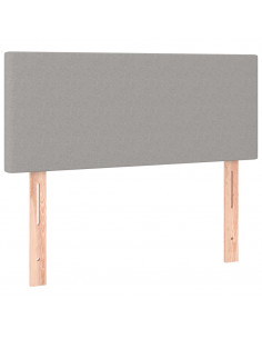 Giroletto a Molle con Materasso Grigio Chiaro 90x190 cm Tessuto