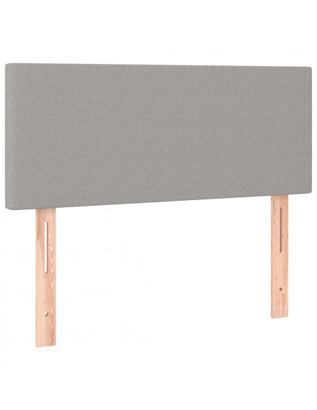 Giroletto a Molle con Materasso Grigio Chiaro 90x190 cm Tessuto