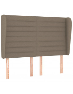 Giroletto a Molle con Materasso Tortora 140x200 cm in Tessuto