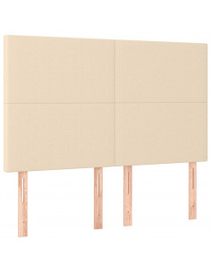 Giroletto a Molle con Materasso Crema 140x200 cm in Tessuto