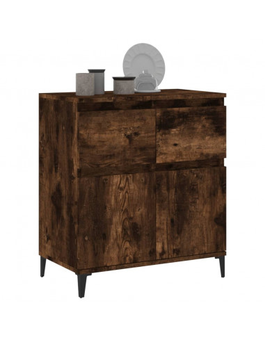 Credenza Rovere Fumo 60x35x70 cm in Legno Multistrato