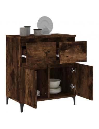 Credenza Rovere Fumo 60x35x70 cm in Legno Multistrato