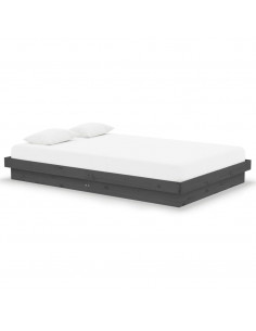 Giroletto Grigio in Legno Massello 120x190 cm Small Double 2