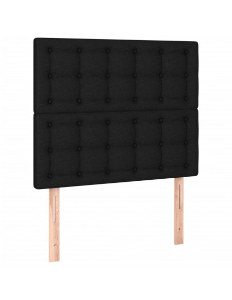 Giroletto a Molle con Materasso Nero 90x200 cm in Tessuto