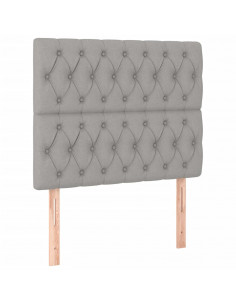 Giroletto a Molle con Materasso Grigio Chiaro 90x190 cm Tessuto