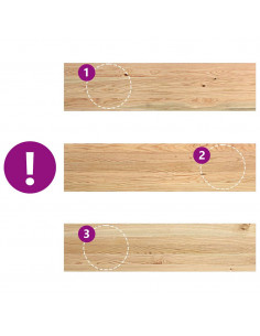 Gradini 16 pz 100x30x2 cm in Rovere Massello Non Trattato