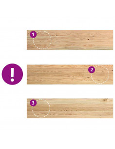 Gradini 16 pz 110x30x2 cm in Rovere Massello Non Trattato