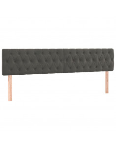 Giroletto a Molle con Materasso Grigio Scuro 180x200 cm Velluto