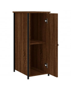 Comodini Rovere Marrone 2 pz 32x42x80 cm in Legno Multistrato 2