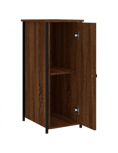 Comodini Rovere Marrone 2 pz 32x42x80 cm in Legno Multistrato