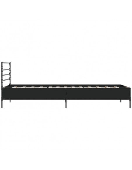 Giroletto Nero 100x200 cm in Legno Multistrato e Metallo