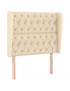 Giroletto a Molle con Materasso Crema 90x190 cm in Tessuto