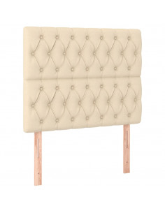 Giroletto a Molle con Materasso Crema 90x190 cm in Tessuto