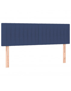 Giroletto a Molle con Materasso Blu 140x200 cm in Tessuto