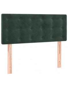 Giroletto a Molle con Materasso Verde Scuro 120x200 cm Velluto