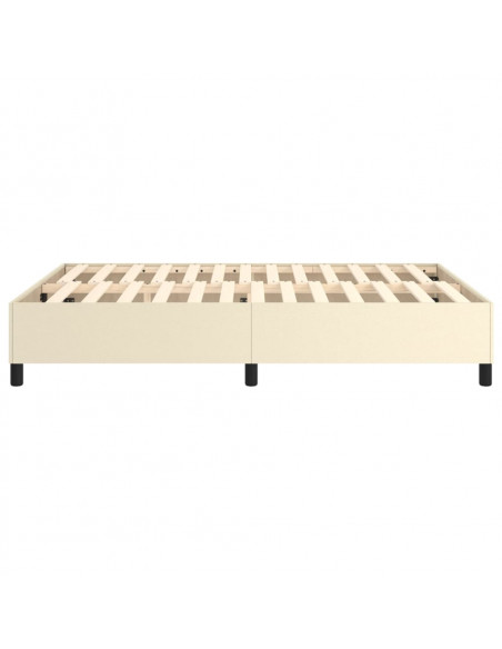 Struttura Letto a Rete a Molle Crema 140x190 cm in Similpelle