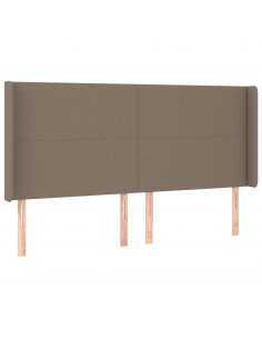 Giroletto a Molle con Materasso Tortora 160x200 cm in Tessuto