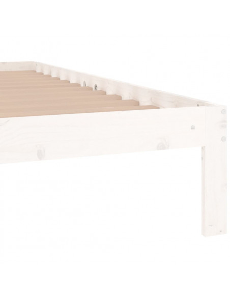 Giroletto Bianco in Legno Massello 90x190 cm Single