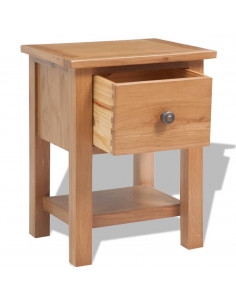 Comodini 2 pz 36x30x47 cm in Legno Massello di Rovere 2