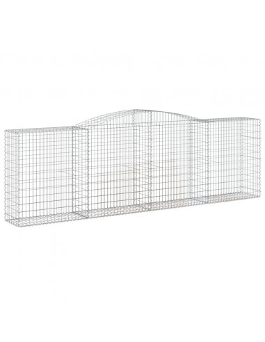 Cesti Gabbioni ad Arco 4 pz 400x50x120/140 cm Ferro Zincato