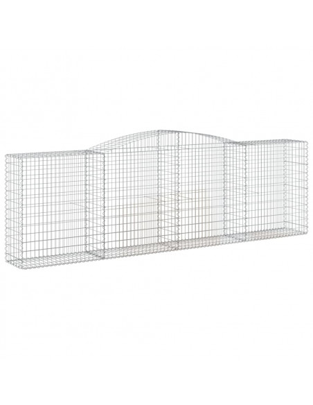 Cesti Gabbioni ad Arco 4 pz 400x50x120/140 cm Ferro Zincato