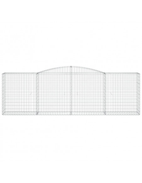 Cesti Gabbioni ad Arco 4 pz 400x50x120/140 cm Ferro Zincato