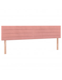 Giroletto a Molle con Materasso Rosa 200x200 cm in Velluto