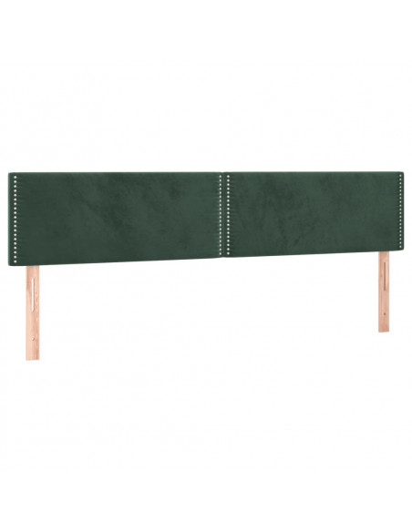 Giroletto a Molle con Materasso Verde Scuro 200x200 cm Velluto