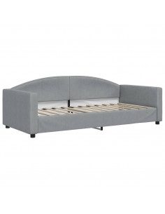 Divano Letto con Letto Estraibile Grigio Chiaro 90x200 Tessuto