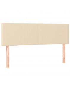 Giroletto a Molle con Materasso Crema 140x19 cm in Tessuto
