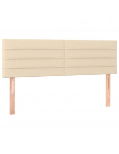 Giroletto a Molle con Materasso Crema 140x19 cm in Tessuto
