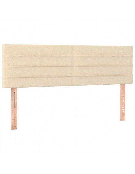 Giroletto a Molle con Materasso Crema 140x19 cm in Tessuto