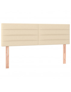 Giroletto a Molle con Materasso Crema 140x19 cm in Tessuto