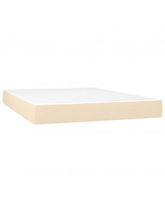 Giroletto a Molle con Materasso Crema 140x19 cm in Tessuto