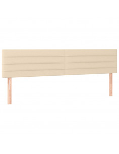 Giroletto a Molle con Materasso Crema 160x200 cm in Tessuto