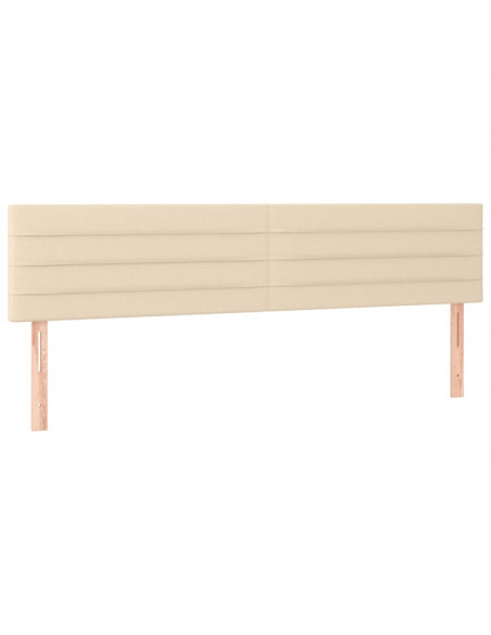 Giroletto a Molle con Materasso Crema 160x200 cm in Tessuto