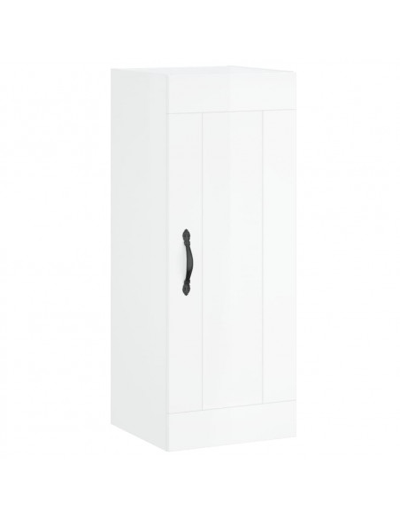 Credenza 34,5x34x180 cm in Legno Multistrato Bianco Lucido