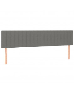 Giroletto a Molle con Materasso Grigio Scuro 160x200 cm Tessuto