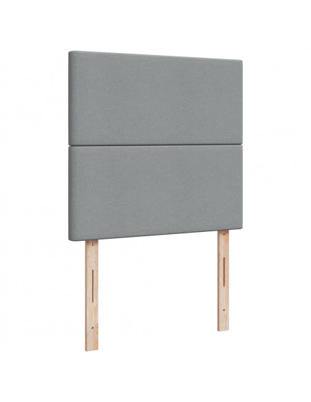 Giroletto a Molle con Materasso Grigio Chiaro100x200 cm Tessuto