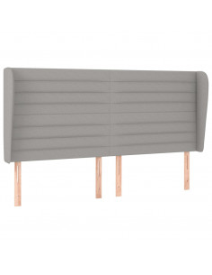 Giroletto a Molle con Materasso Grigio Chiaro160x200 cm Tessuto