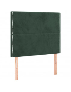Giroletto a Molle con Materasso Verde Scuro 90x190 cm Velluto