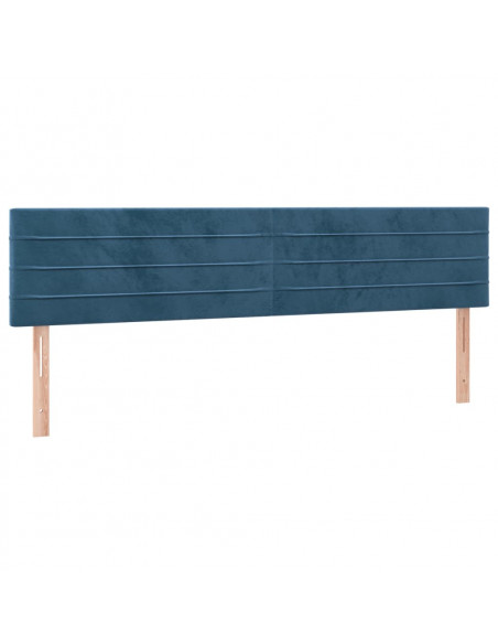 Giroletto a Molle con Materasso Blu Scuro 180x200 cm in Velluto