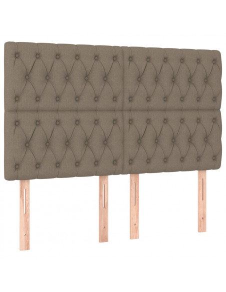 Giroletto a Molle con Materasso Tortora 140x190 cm in Tessuto