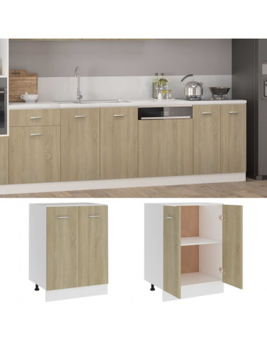 Armadio Inferiore Rovere Sonoma 60x46x81,5 cm Legno Multistrato