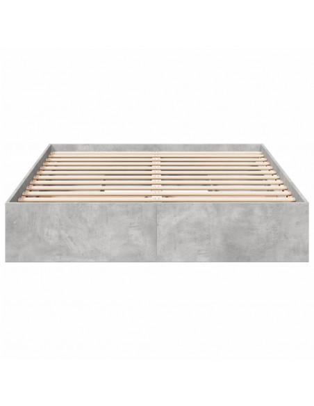 Giroletto Cassetti Grigio Cemento 160x200 cm Legno Multistrato