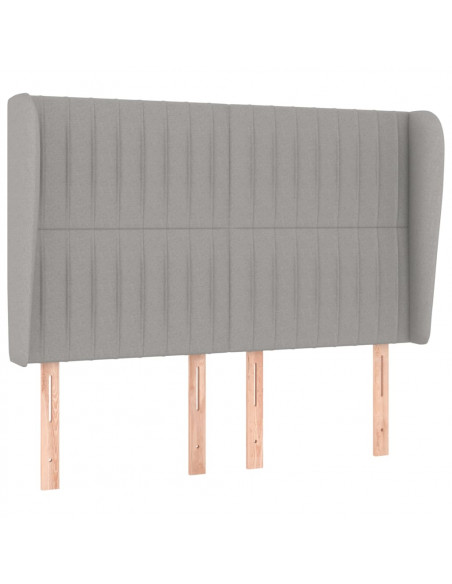 Giroletto a Molle con Materasso Grigio Chiaro 140x190cm Tessuto